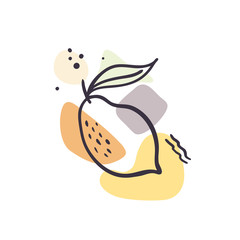 Hand drawn abstract background isolated on white. Vector