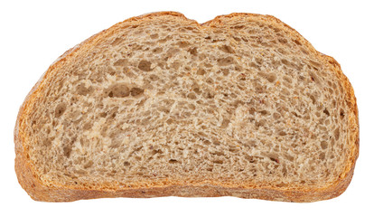 Sliced Bread isolated on white background. Top view