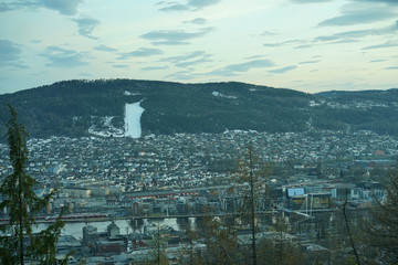 View to the city from the local place with name Sparalen.