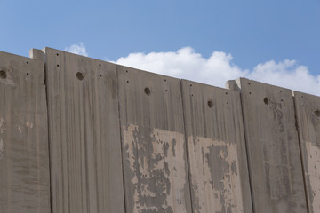 view of  Israeli West Bank barrier from Bethlehem