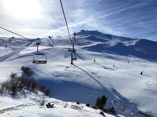 Monte Cimone, Ski lift view, Italy