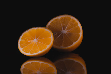 Close up of lemon slices