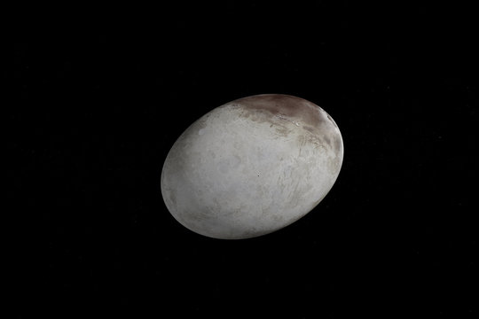 Haumea, dwarf planet, rotating. 3d render