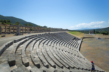 Ancient Messene city ruins of stadium, Peloponnese, Greece © Pavel Kirichenko