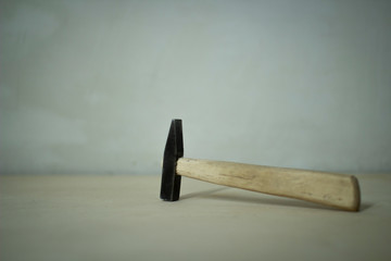 Small hammer. The concept of carpentry. Joinery.