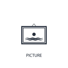 Picture icon. Simple furniture element illustration.