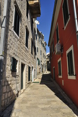 Street of the old town . Herceg Novi. Montenegro
