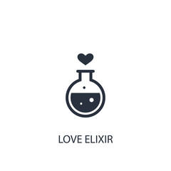 Elixir icon. Simple love element illustration.