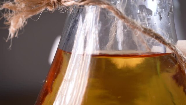 Kombucha lemonade is a fermented drink made from tea and lemon, produced using culture SCOBY