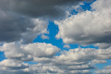  blue sky with white clouds before the rain