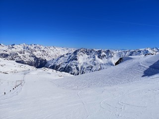 winter in the mountains of soelden