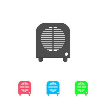 Space Heater Icon Flat.