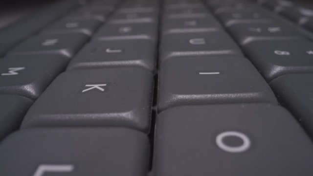 Extreme close up of computer keyboard macro slider