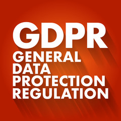 GDPR - General Data Protection Regulation acronym, technology concept background