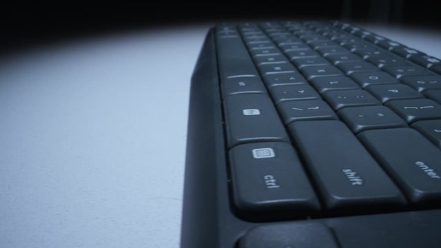 Extreme close up of computer keyboard macro slider