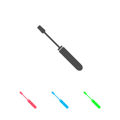 Screwdriver icon flat.