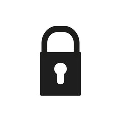 locked padlock icon. One of simple collection icons for websites, web design, mobile app