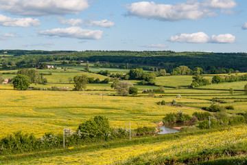 Fototapeta na wymiar Panorama de Bourgogne