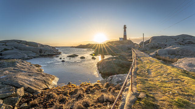 lighthouse at sunset