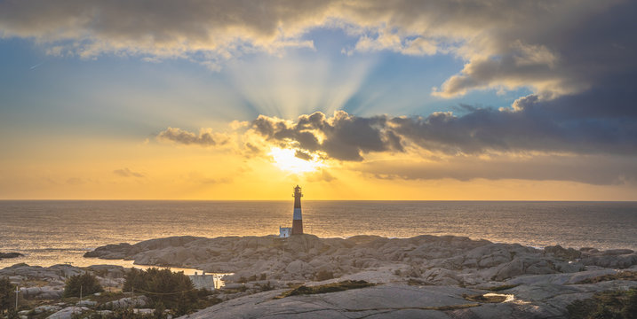 lighthouse at sunset