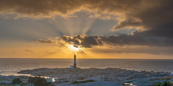 lighthouse at sunset