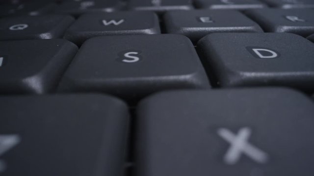 Extreme close up of computer keyboard macro slider