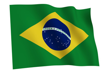 Brazil Flag waving