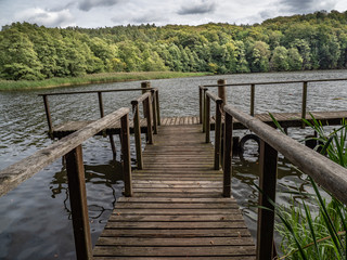 The landscape of Kalksee lake in Brandenburg, Germany