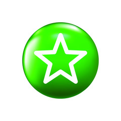 Obraz premium The star icon on a green background, isolated , EPS vector illustration.