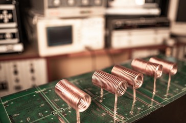 Close-up of twisted copper wire