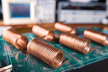 Close-up of twisted copper wire