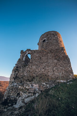 Burg vor Sonnenuntergang