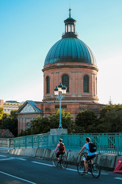 Dome de la Grave with a bikes in Toulouse, France