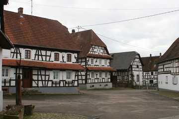 Fachwerkhaus in Hunspach. Elsass.
