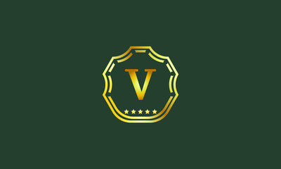 Vector logo template monogram. Magnificent design with the letter M. The elegant vintage is used for hotels, restaurants, boutiques, jewelry invitations, business cards and more.