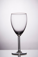 empty wine glass isolated on white background