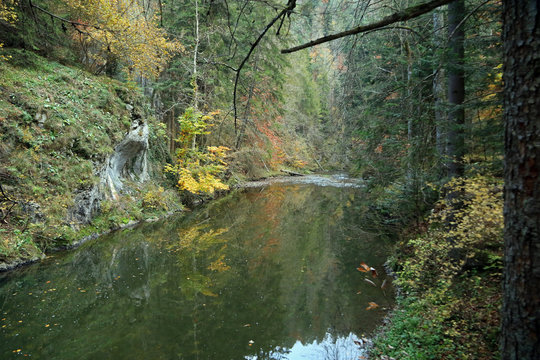 Hornad gorge in Slovak Paradise National Park, Slovakia