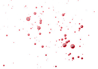 Fototapeta na wymiar Blood spots on white background