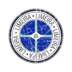 City of Limeria, Brazil vector stamp