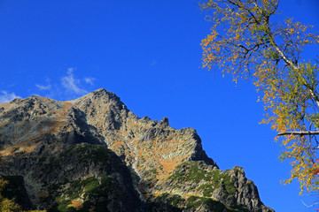 View of Mountain Range near Lomnica peak, High Tatras, Slovakia