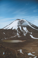 Fototapeta premium Volcano and clouds