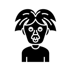 Scientist method black icon, concept illustration, vector flat symbol, glyph sign.