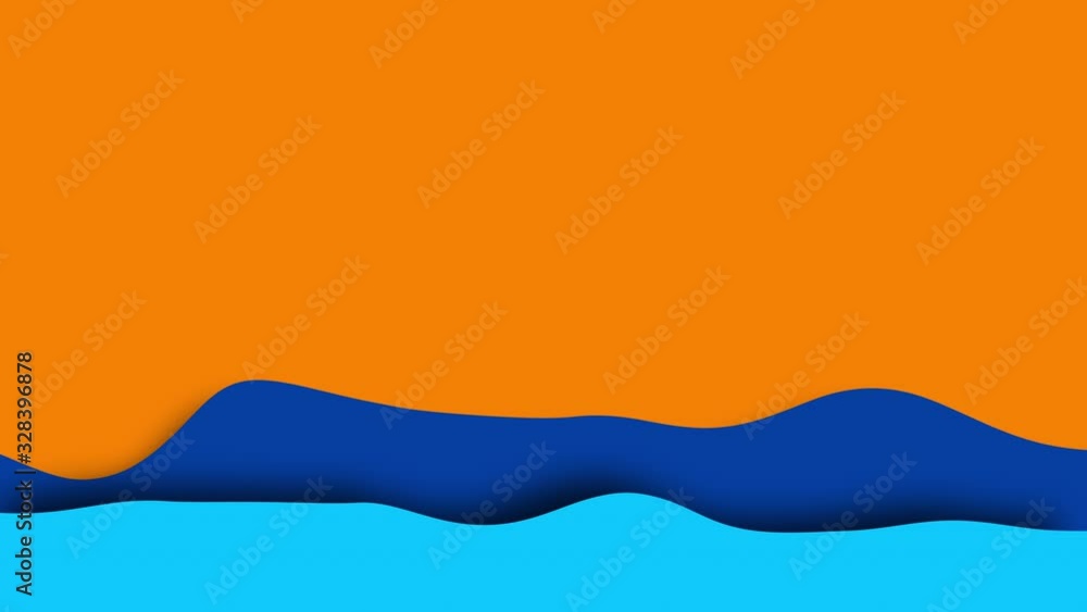Poster abstract background from color wavy layers. 3d rendering of modern art, computer generated