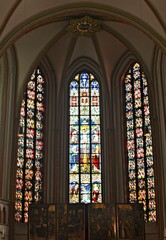 Obraz premium high stained glass window