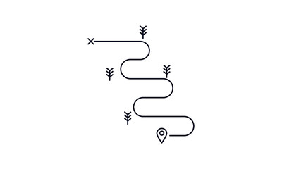 Adventure, explore, hiking, mountain,Hiking icon design vector image