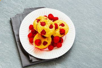 Homemade raspberry muffins