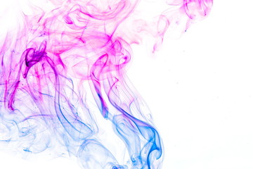 Fototapeta premium Colored smoke on white background