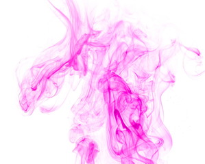 Obraz na płótnie Canvas Purple smoke on white background