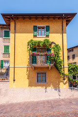 Houses in suburb at Summer in the Italy. Luxury houses with nice landscape.