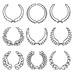 silhouette circular wreath set